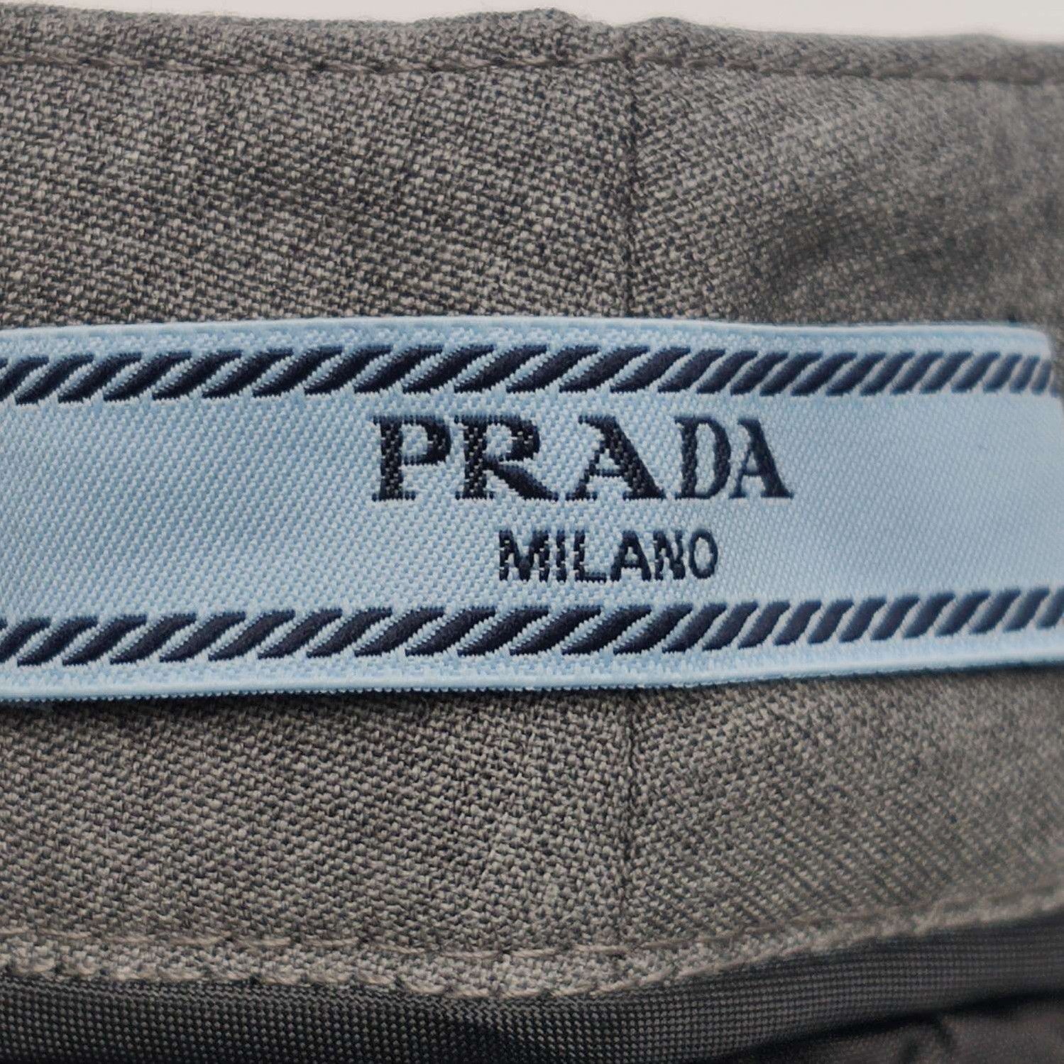 Prada Prada Gray Wool Trousers Size 36 0089 Size 22" - 5 Thumbnail
