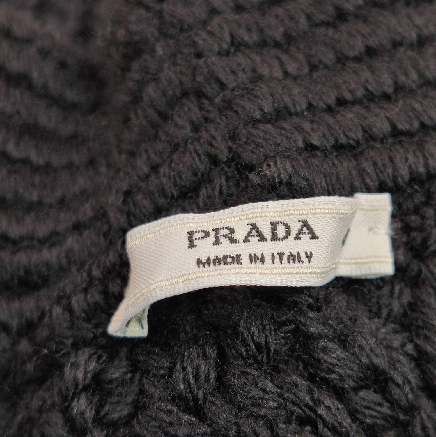 Prada Prada Black Wool Cable Knit Midi Skirt 0089 Size 40" / US 18 - 3 Thumbnail