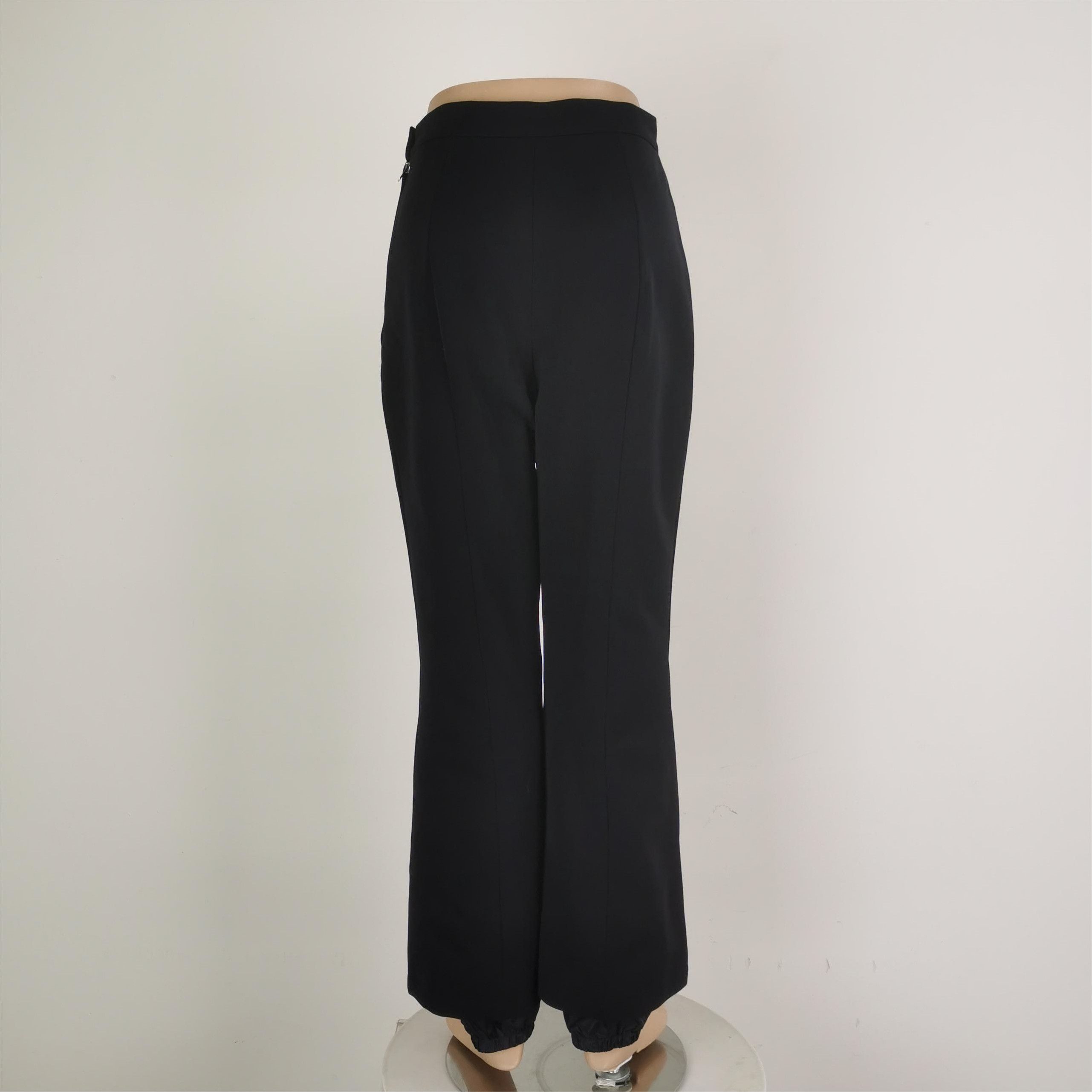 Prada Prada Classic Black Straight-Leg Pants Size 42 0089 Size 42" / US 20 - 3 Thumbnail