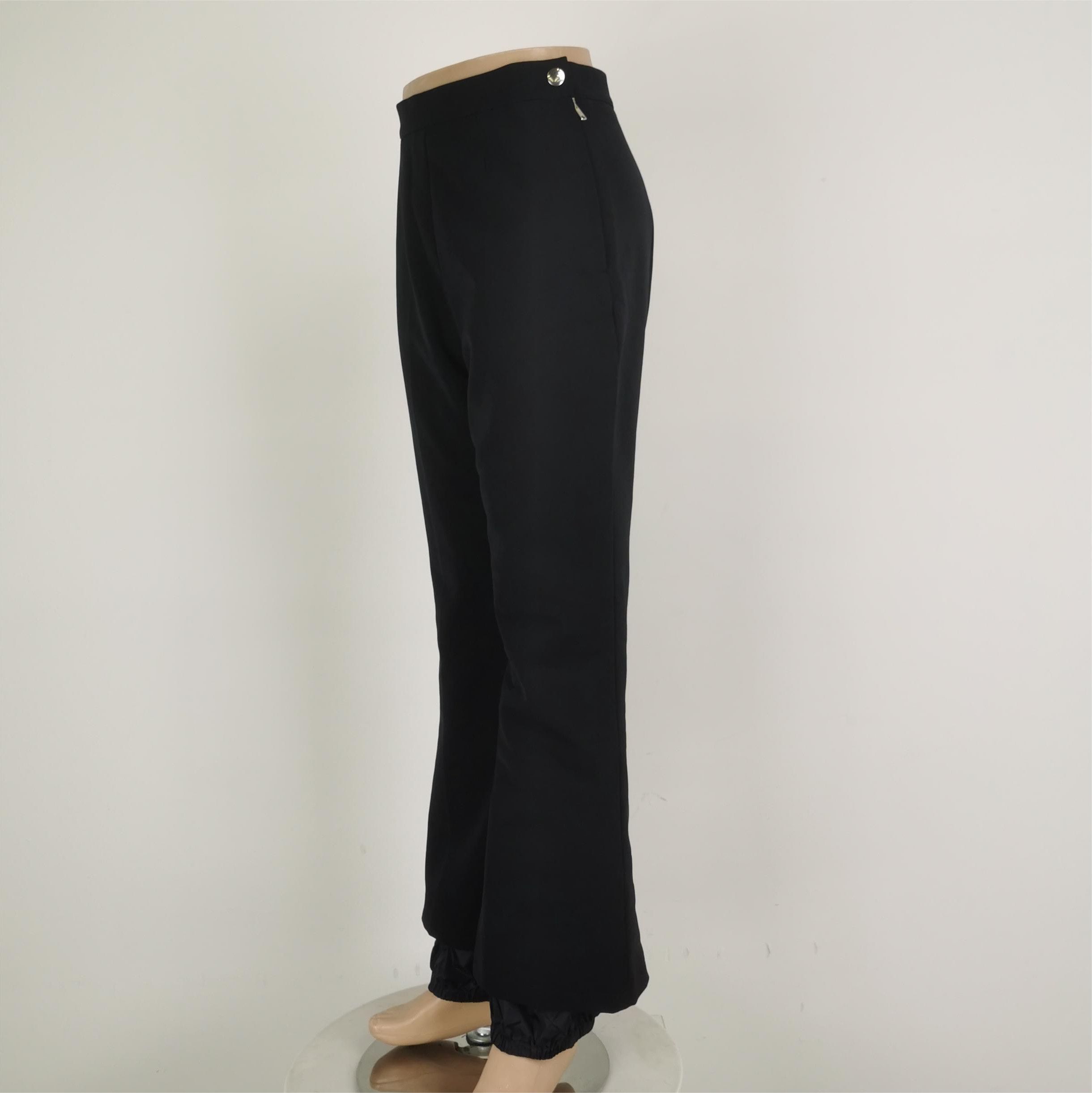 Prada Prada Classic Black Straight-Leg Pants Size 42 0089 Size 42" / US 20 - 2 Thumbnail