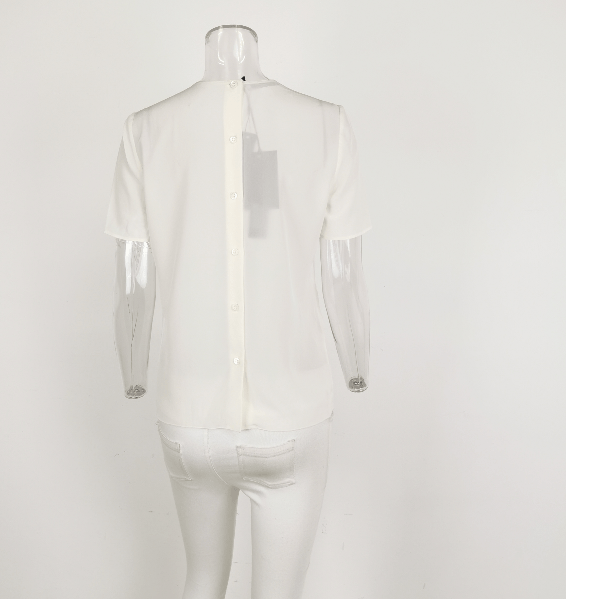 Prada Prada Solid Pleated Silk Top Size 38 0089 Size S / US 4 / IT 40 - 3 Thumbnail