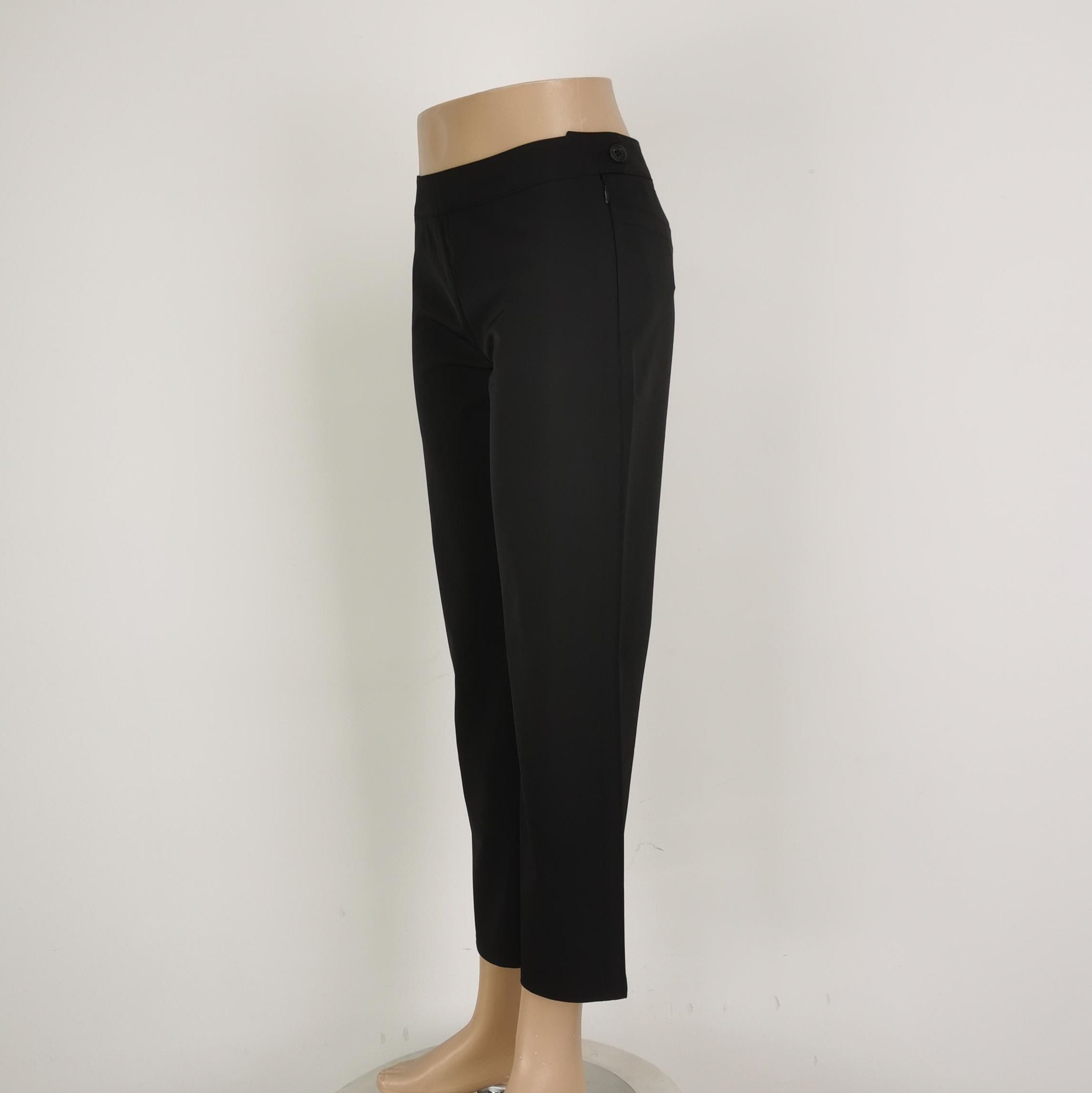 Prada Prada Solid Black Wide Leg Trousers Size 38 0089 Size 38" / US 16 / IT 52 - 2 Thumbnail