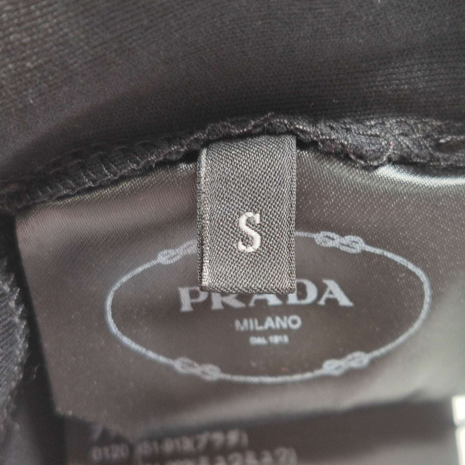 Prada Prada Classic Black Cotton T-Shirt Size S 0089 Size S / US 4 / IT 40 - 6 Thumbnail