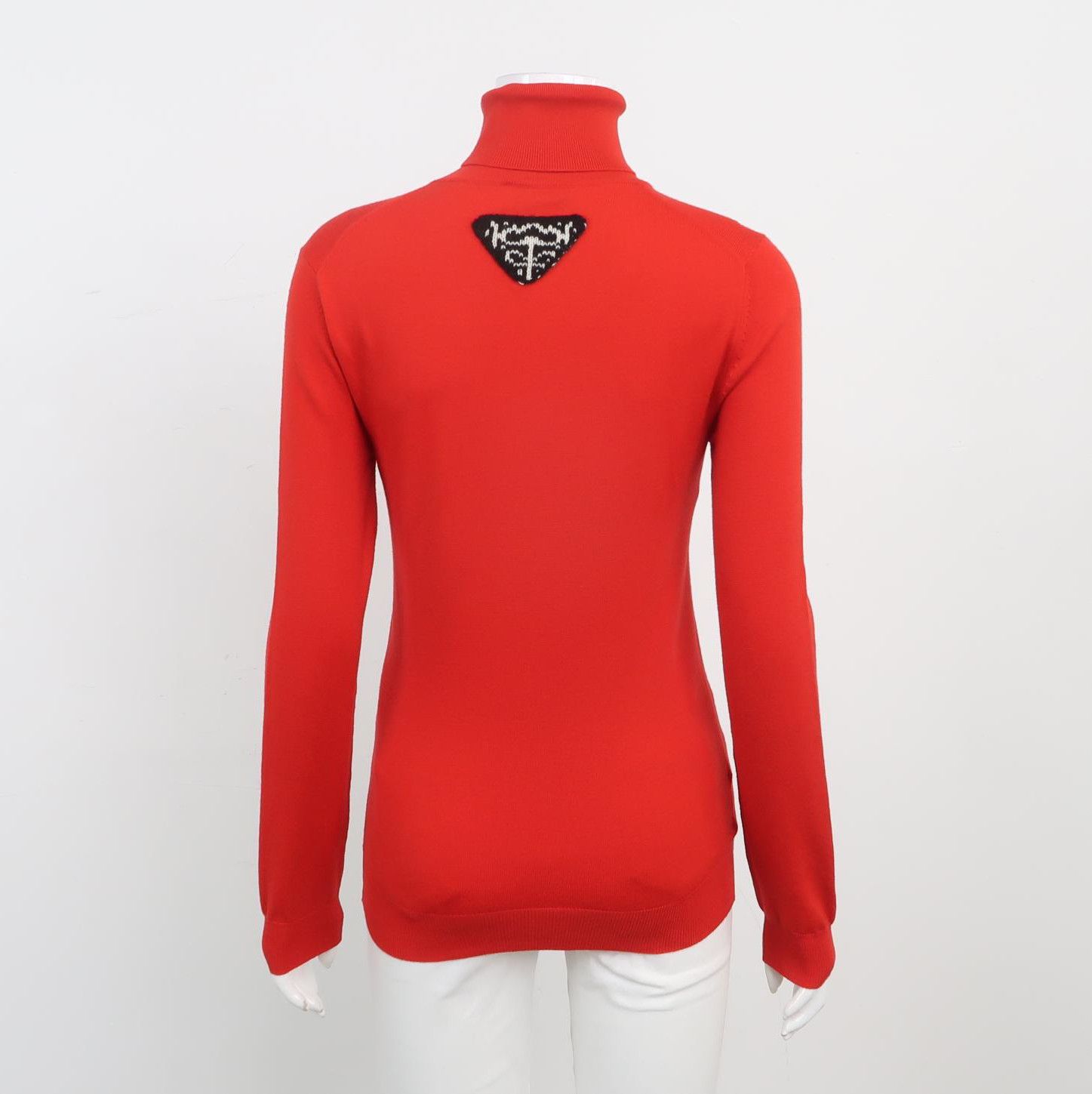Prada Prada Red Wool Blend Turtleneck Sweater 0089 Size XS / US 0-2 / IT 36-38 - 2 Thumbnail
