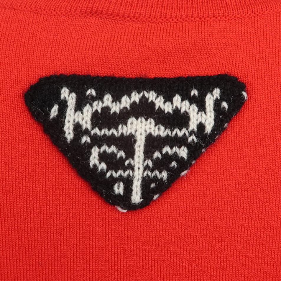 Prada Prada Red Wool Blend Turtleneck Sweater 0089 Size XS / US 0-2 / IT 36-38 - 3 Thumbnail