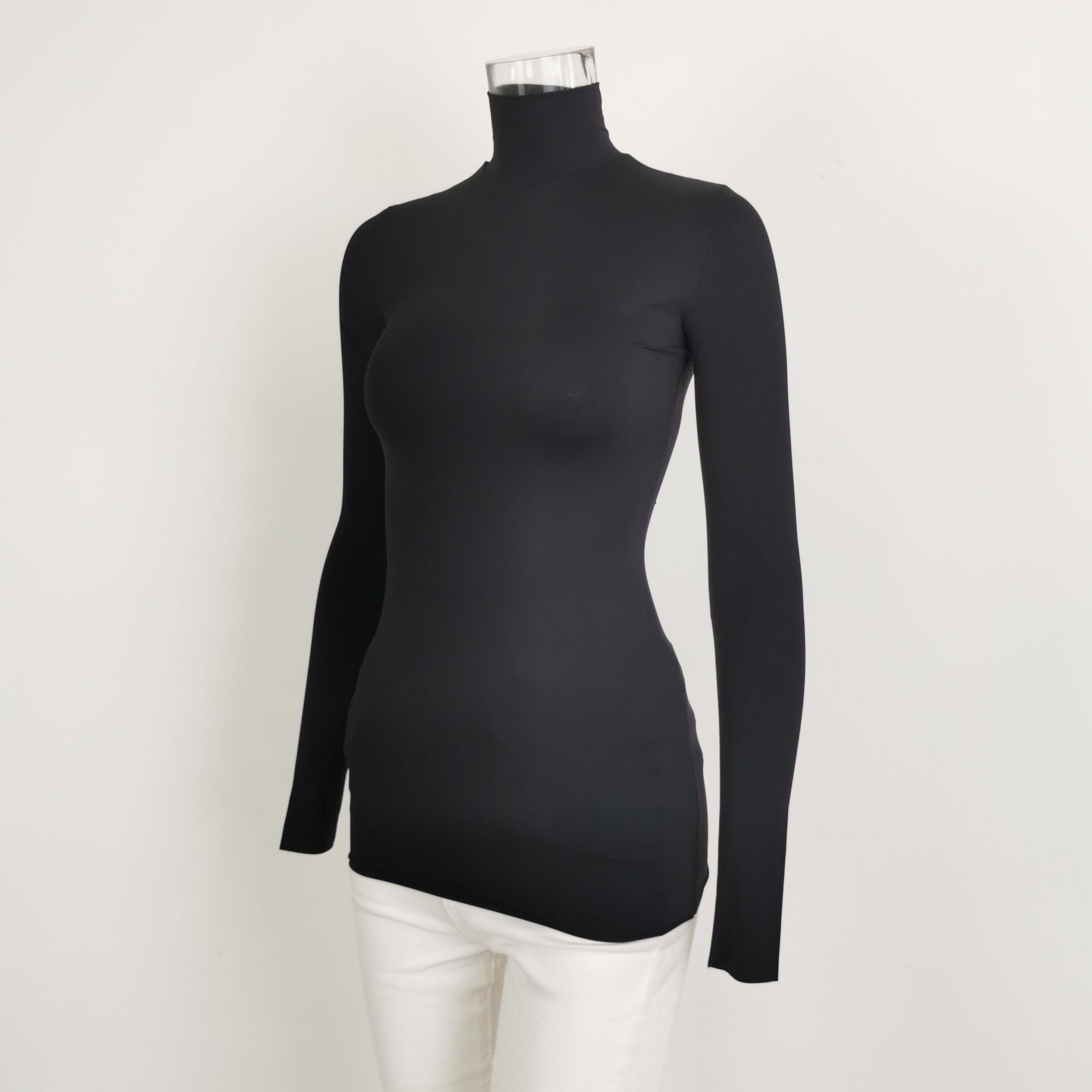 Prada Prada Black Turtleneck Long Sleeve Top 0089 Size XS / US 0-2 / IT 36-38 - 2 Thumbnail