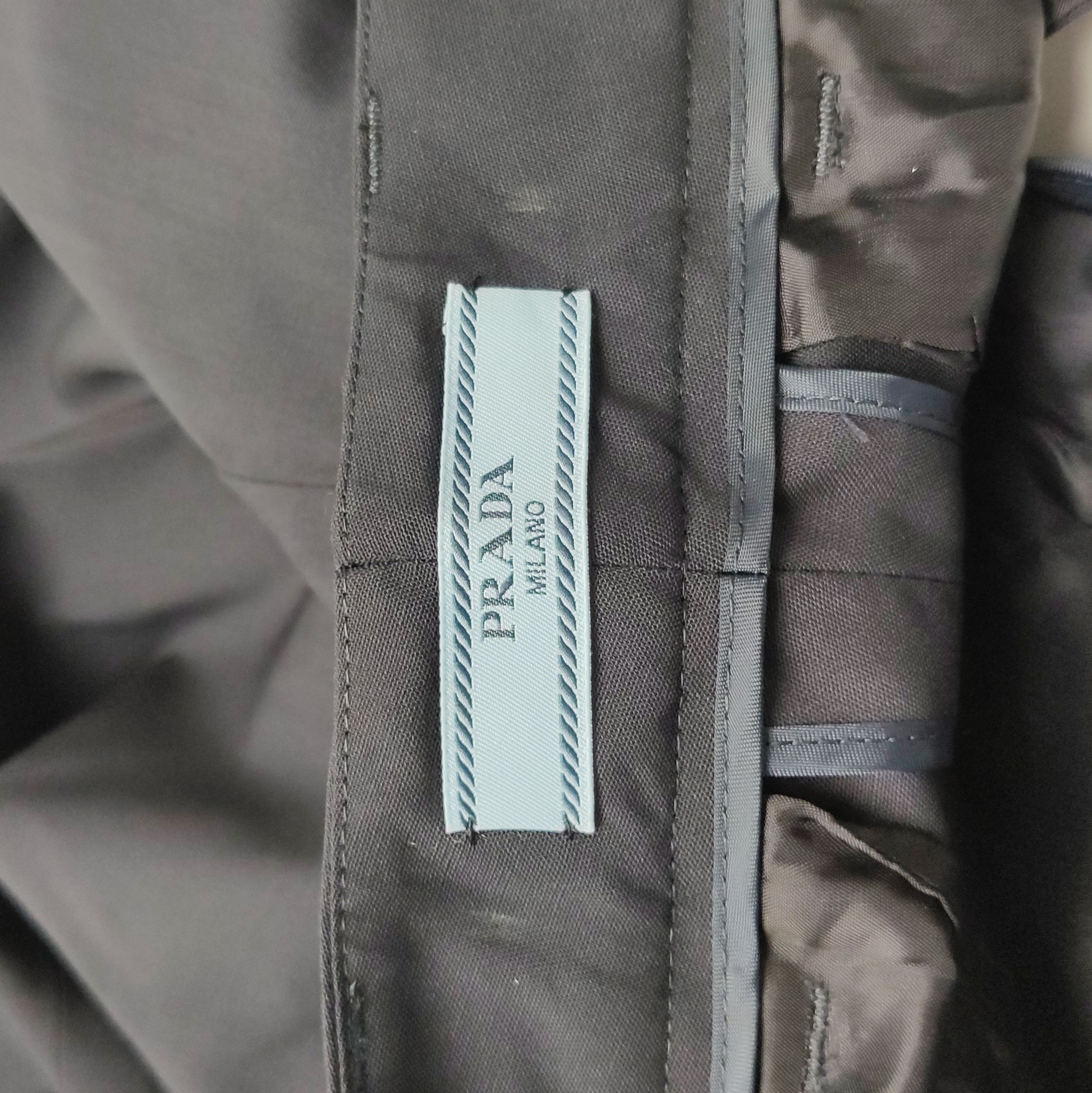Prada Prada Wool Straight-Leg Trousers in Black 0089 Size 36" / US 14 / IT 50 - 8 Thumbnail