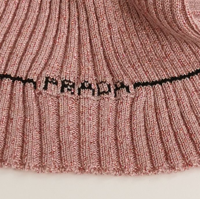 Prada Prada Logo Knit Top in Soft Pink 0089 Size M / US 6-8 / IT 42-44 - 3 Thumbnail