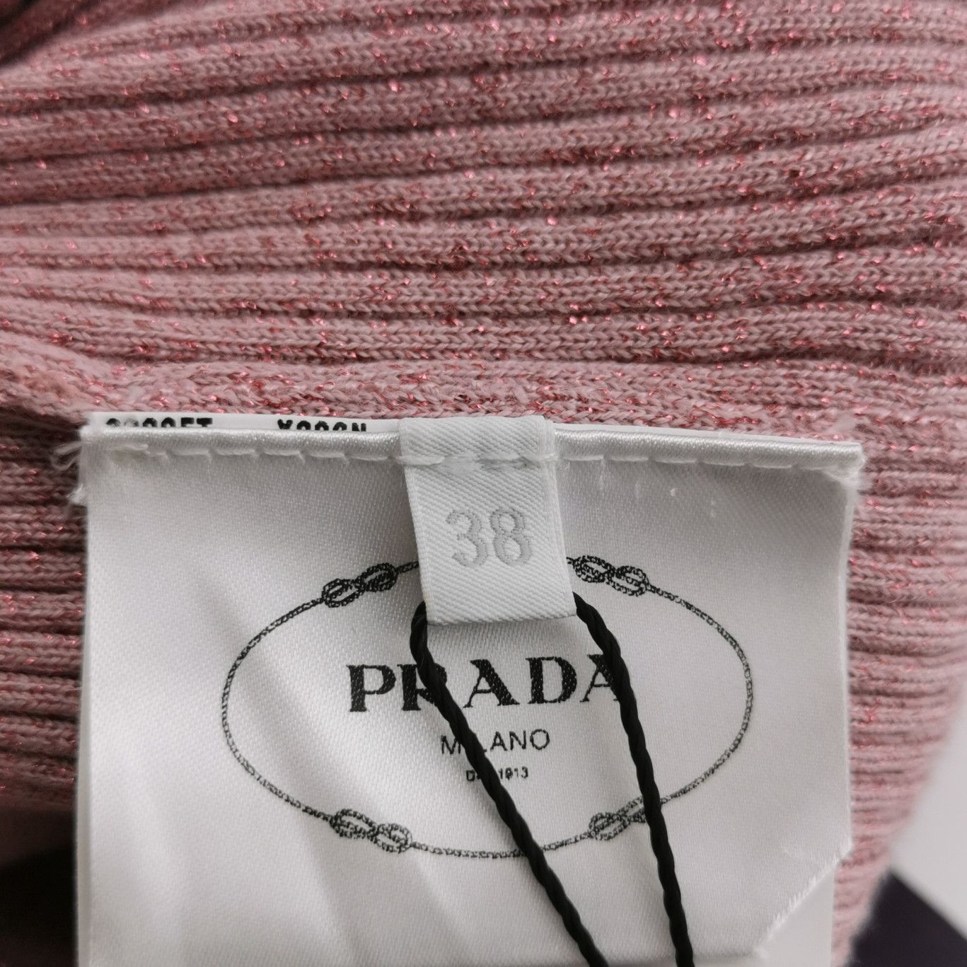 Prada Prada Logo Knit Top in Soft Pink 0089 Size M / US 6-8 / IT 42-44 - 6 Thumbnail
