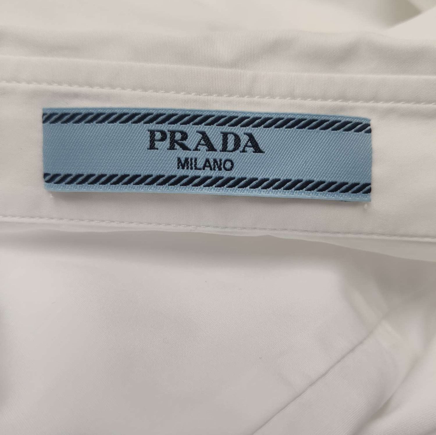 Prada Prada Long Sleeve Shirt with Tie 0089 Size M / US 6-8 / IT 42-44 - 4 Thumbnail