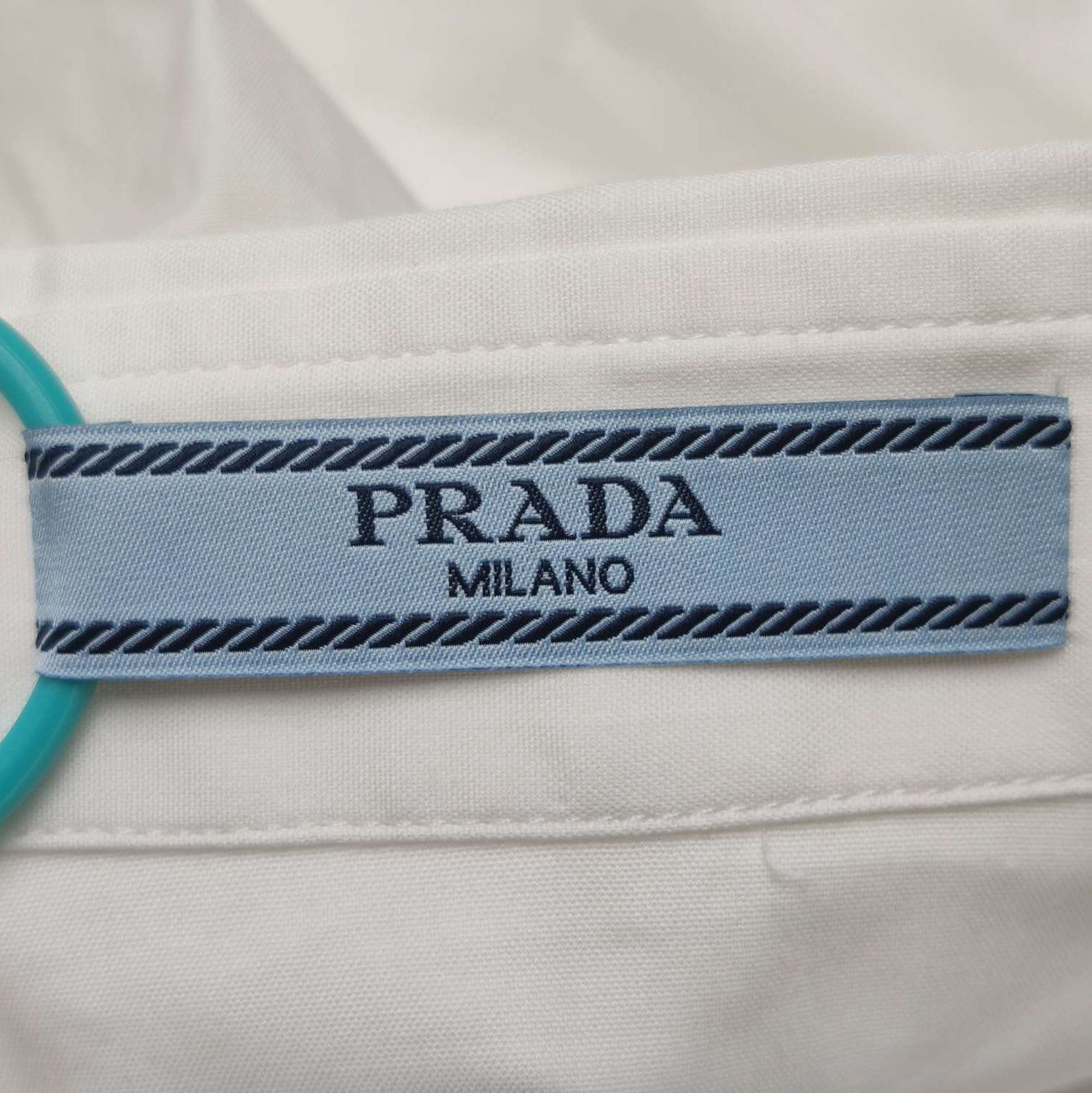 Prada Prada White Cotton Button-Down Long Sleeve Shirt 0089 Size S / US 4 / IT 40 - 5 Thumbnail