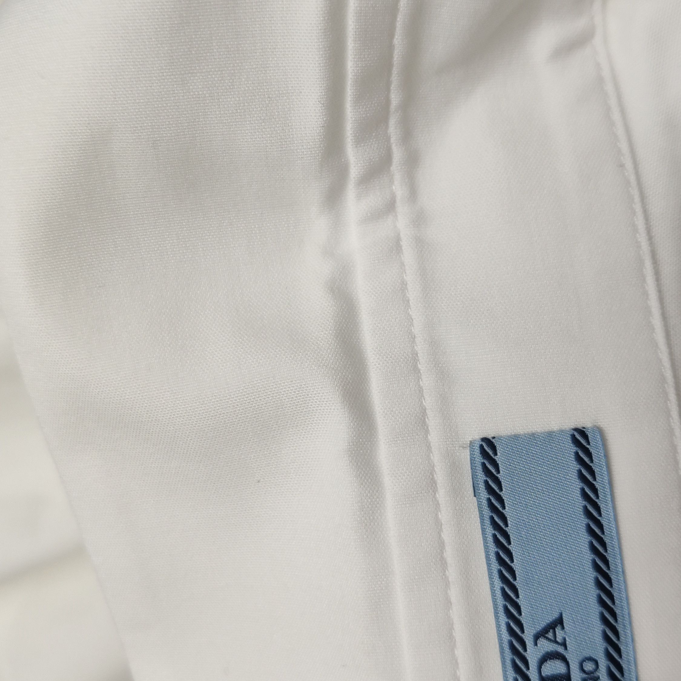 Prada Prada White Cotton Button-Down Long Sleeve Shirt 0089 Size S / US 4 / IT 40 - 9 Thumbnail