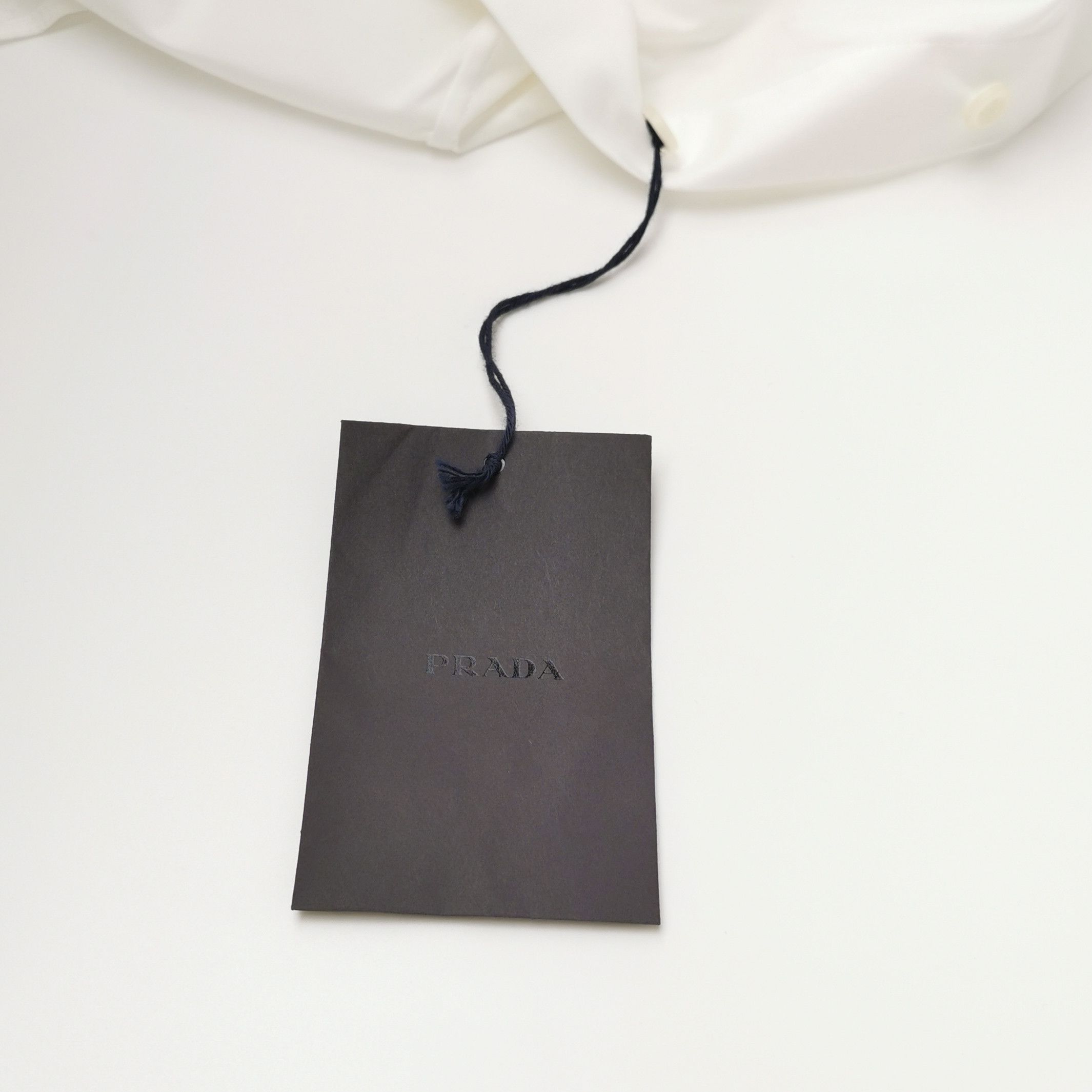 Prada Prada White Cotton Button-Down Long Sleeve Shirt 0089 Size S / US 4 / IT 40 - 3 Thumbnail