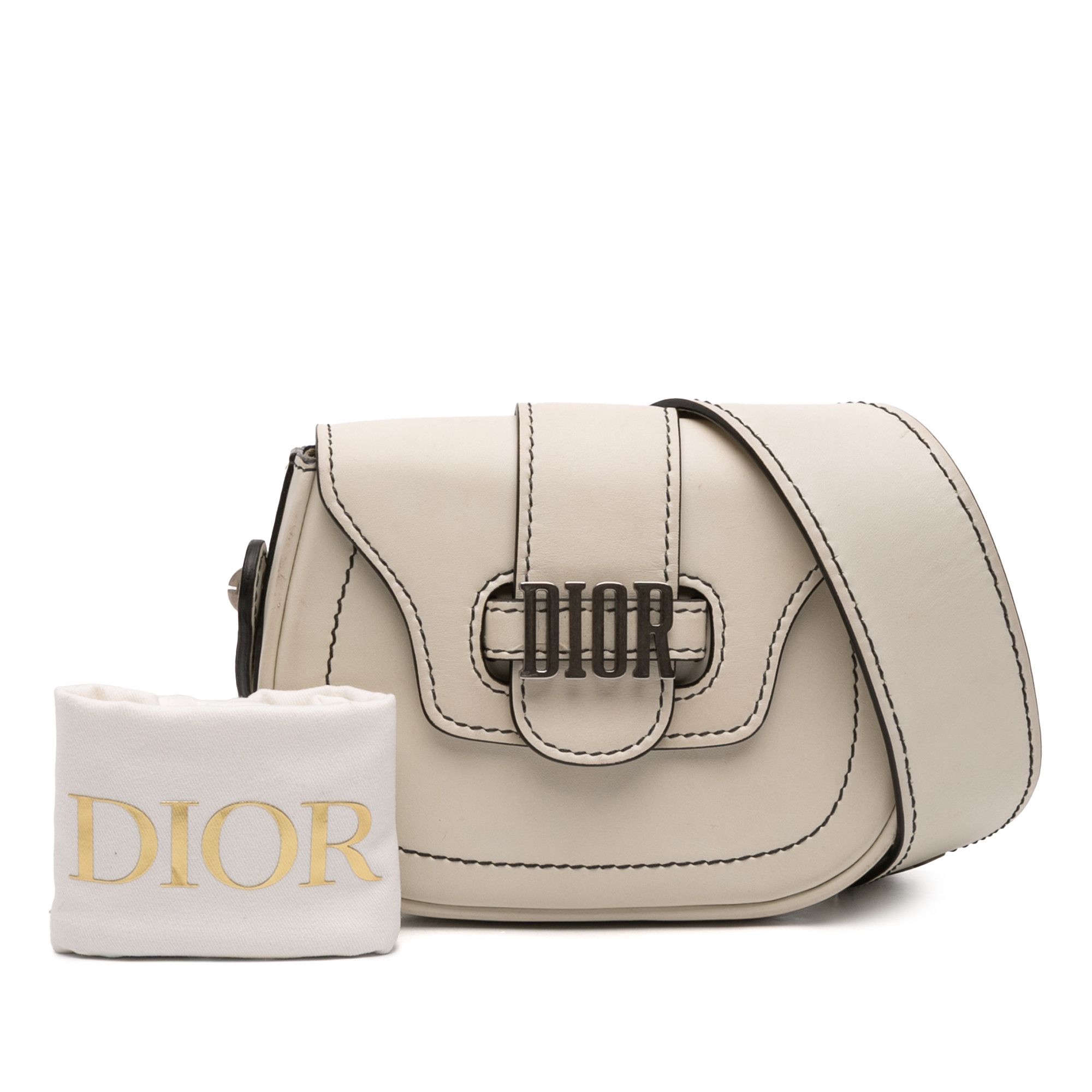 Dior Dior Mini Leather D Fence Saddle Bag Size ONE SIZE - 12 Thumbnail