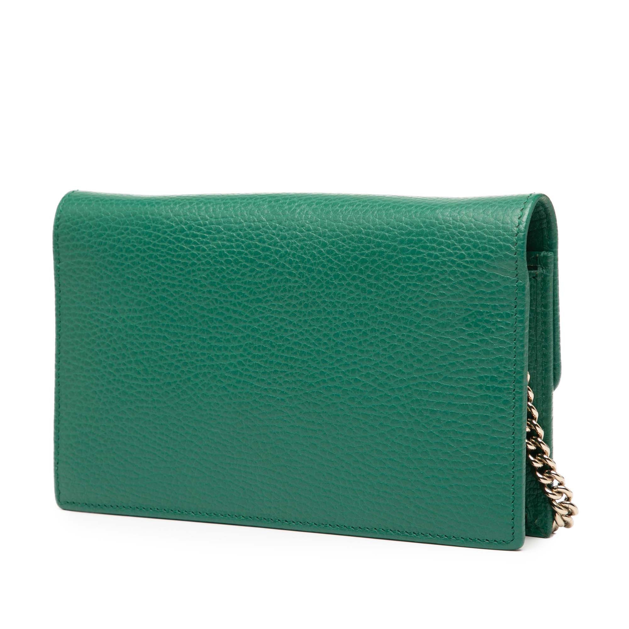 Gucci Interlocking G Dollar Calfskin Wallet on Chain