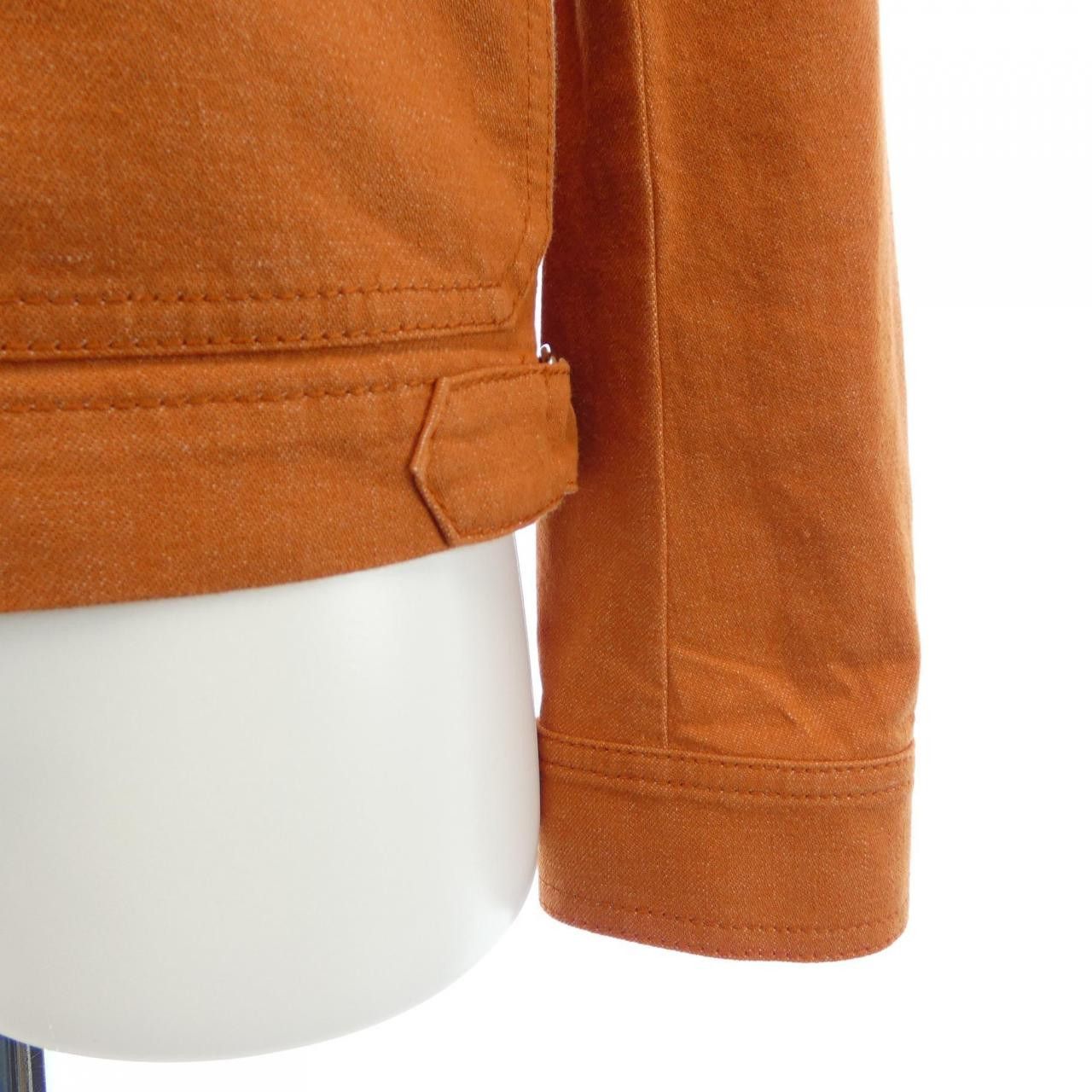 Hermes Hermes Hermès Cuir De Selle Denim Jacket Denim Outerwear DUTY FREE for USA Size ONE SIZE - 6 Thumbnail