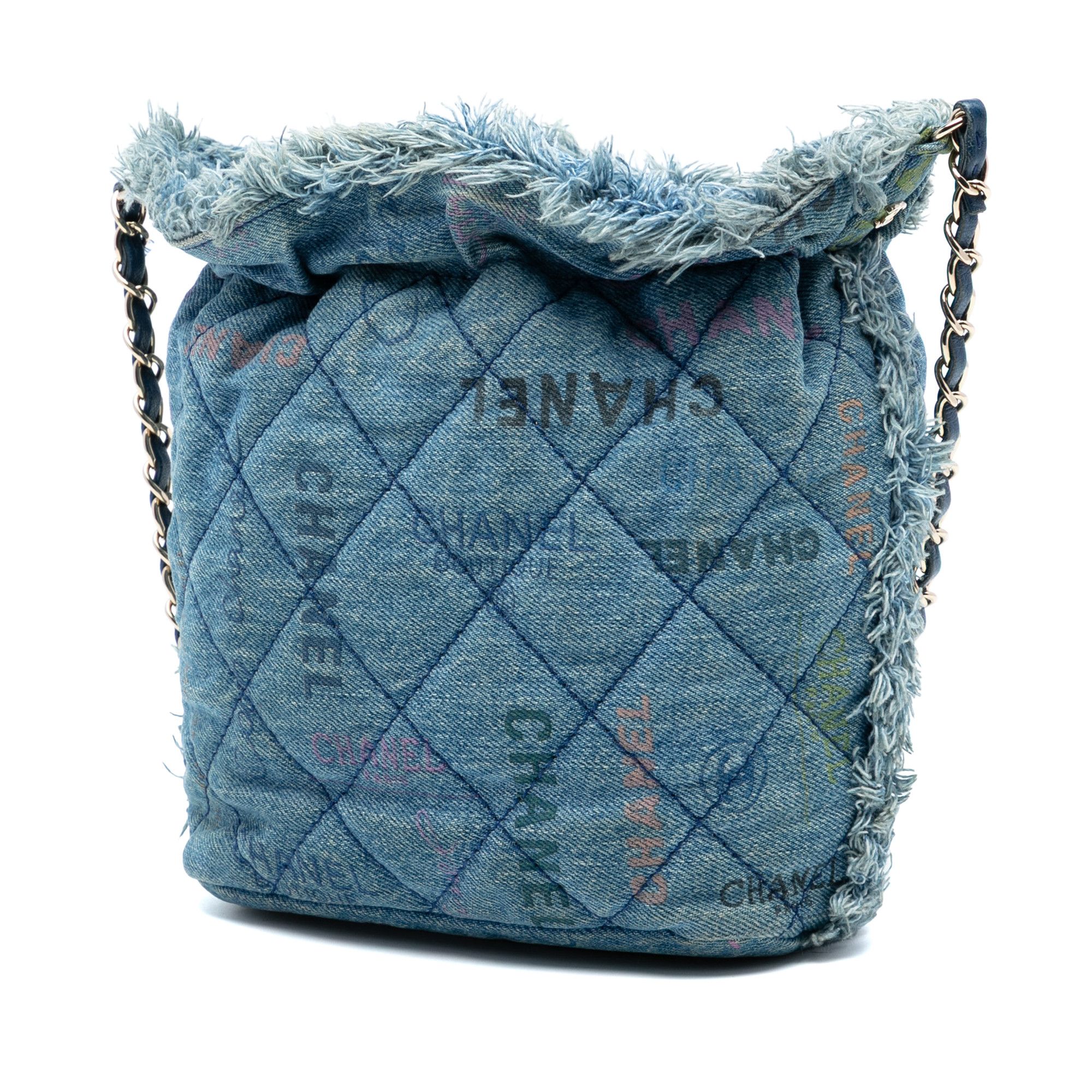 Chanel Chanel Medium Quilted Denim Mood Bucket with Chain Size ONE SIZE - 2 Thumbnail