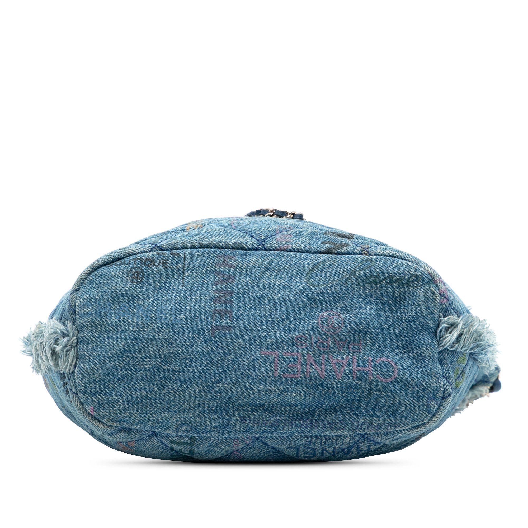 Chanel Chanel Medium Quilted Denim Mood Bucket with Chain Size ONE SIZE - 3 Thumbnail