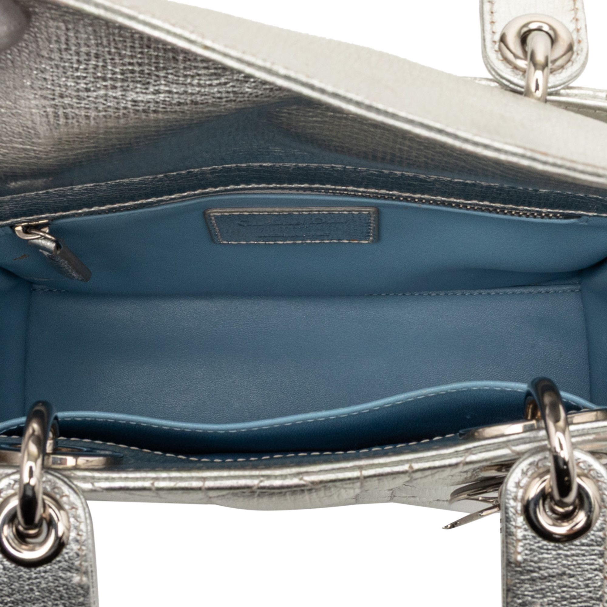 Dior Dior Small Metallic Grained Calfskin Cannage My ABCDior Lady Dior Size ONE SIZE - 4 Thumbnail