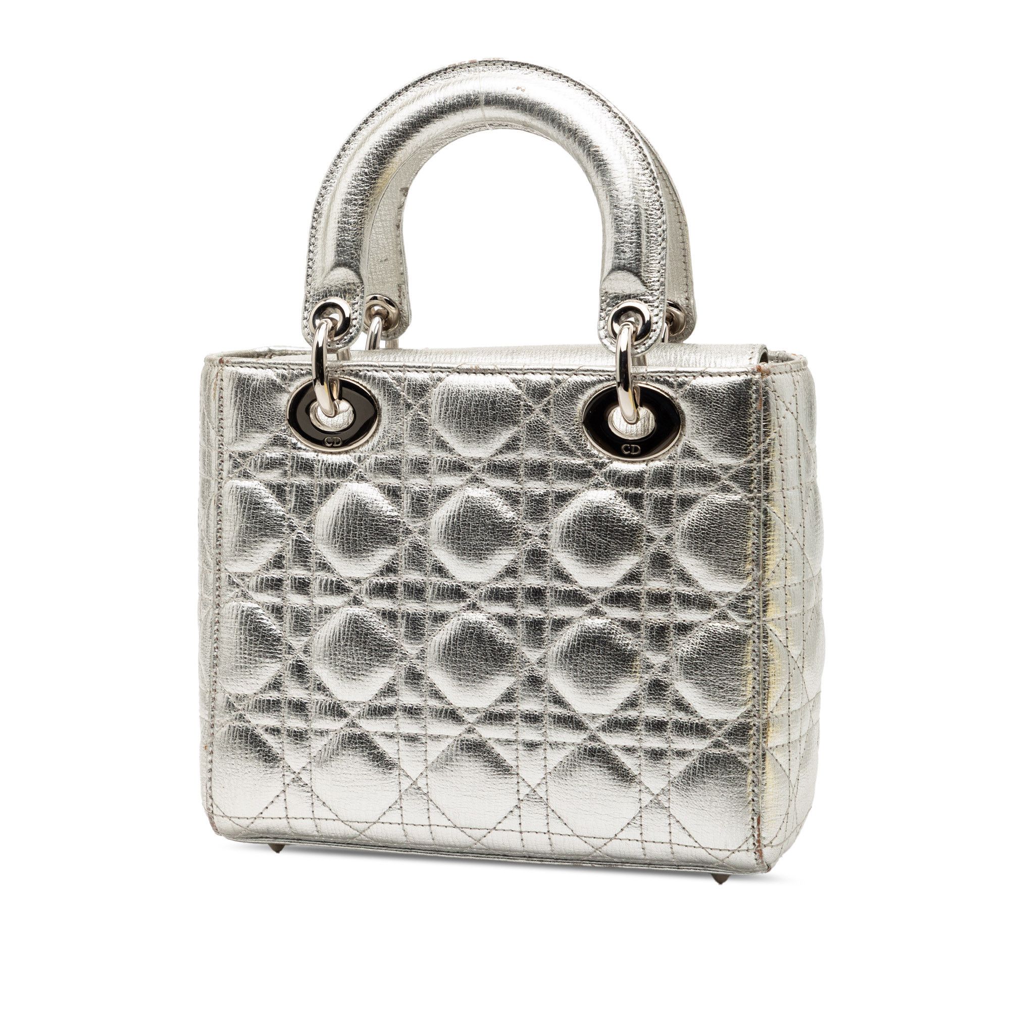 Dior Dior Small Metallic Grained Calfskin Cannage My ABCDior Lady Dior Size ONE SIZE - 2 Thumbnail