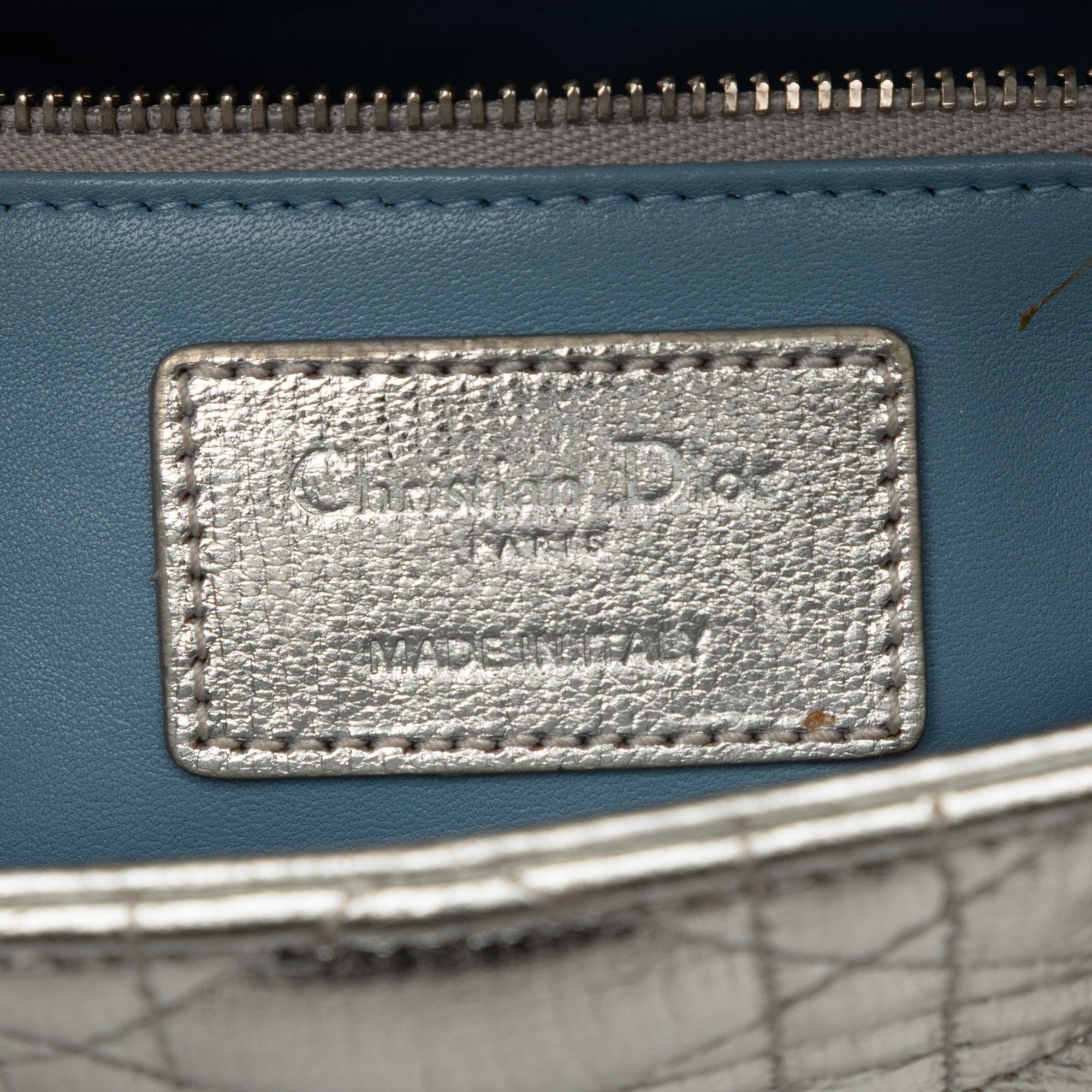 Dior Dior Small Metallic Grained Calfskin Cannage My ABCDior Lady Dior Size ONE SIZE - 5 Thumbnail
