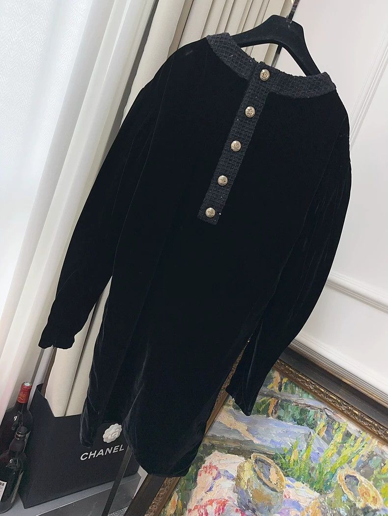 Chanel Chanel 20k Equestrian Velvet Dress - dmc Size M / US 6-8 / IT 42-44 - 2 Thumbnail