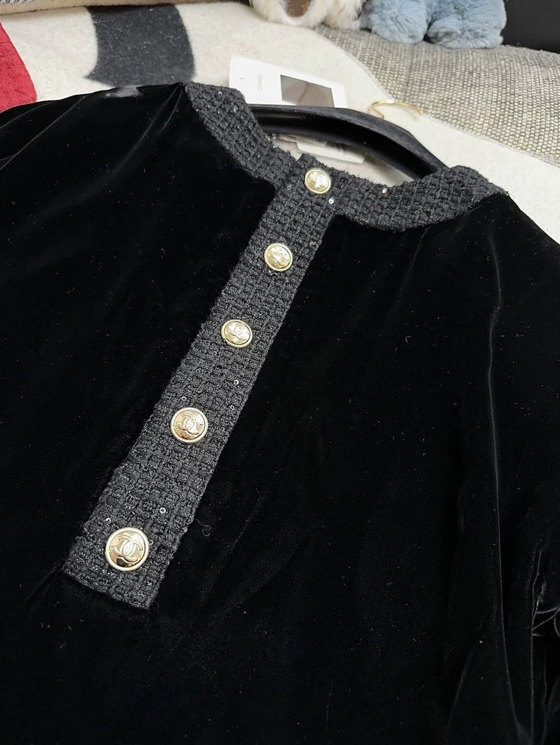 Chanel Chanel 20k Equestrian Velvet Dress - dmc Size M / US 6-8 / IT 42-44 - 3 Thumbnail