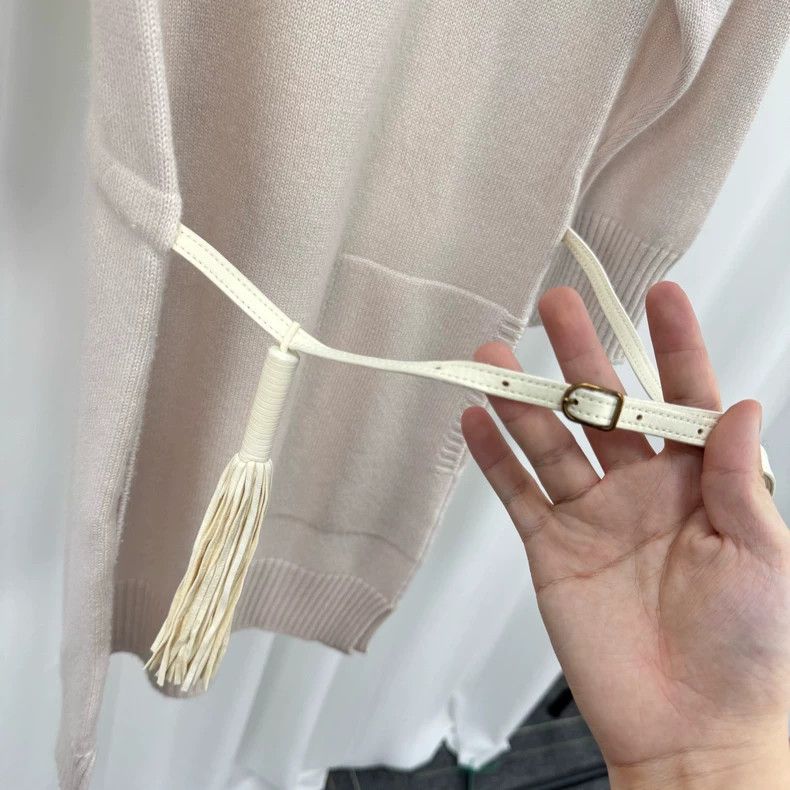 Hermes Hermes Wool Knit Fringe Belt Dress - dmc Size M / US 6-8 / IT 42-44 - 5 Thumbnail