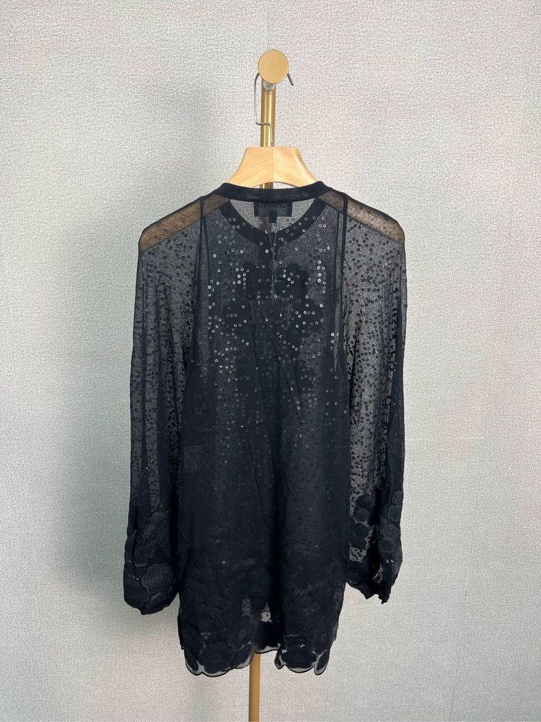 Chanel Chanel Black Floral Knit Jacket 36 - dmc Size S / US 4 / IT 40 - 2 Thumbnail