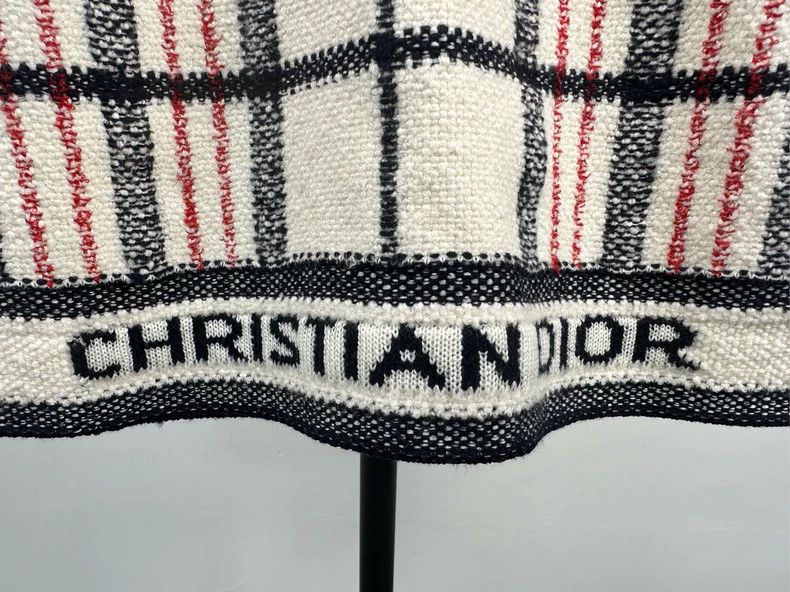 Dior Dior Wool Check Logo Sleeveless Dress - dmc Size M / US 6-8 / IT 42-44 - 3 Thumbnail