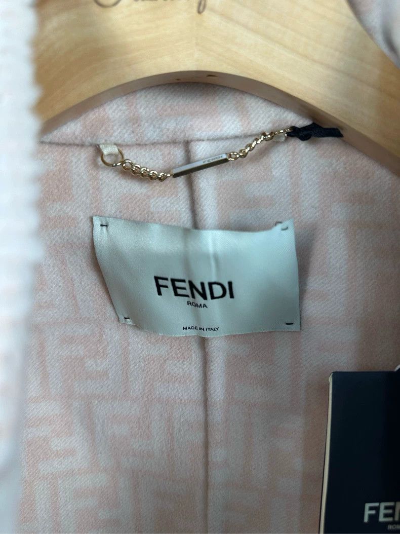 Fendi Fendi Pink Cropped Wool Blend Jacket - dmc Size M / US 6-8 / IT 42-44 - 3 Thumbnail