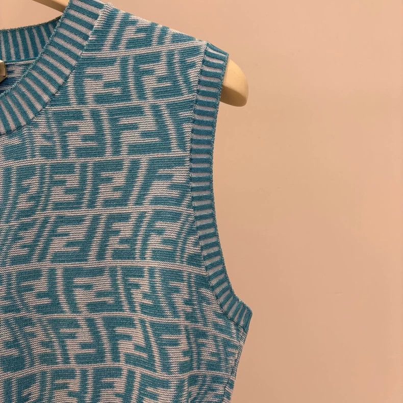 Fendi Fendi Logo Print Sleeveless Dress - dmc Size XS / US 0-2 / IT 36-38 - 4 Thumbnail