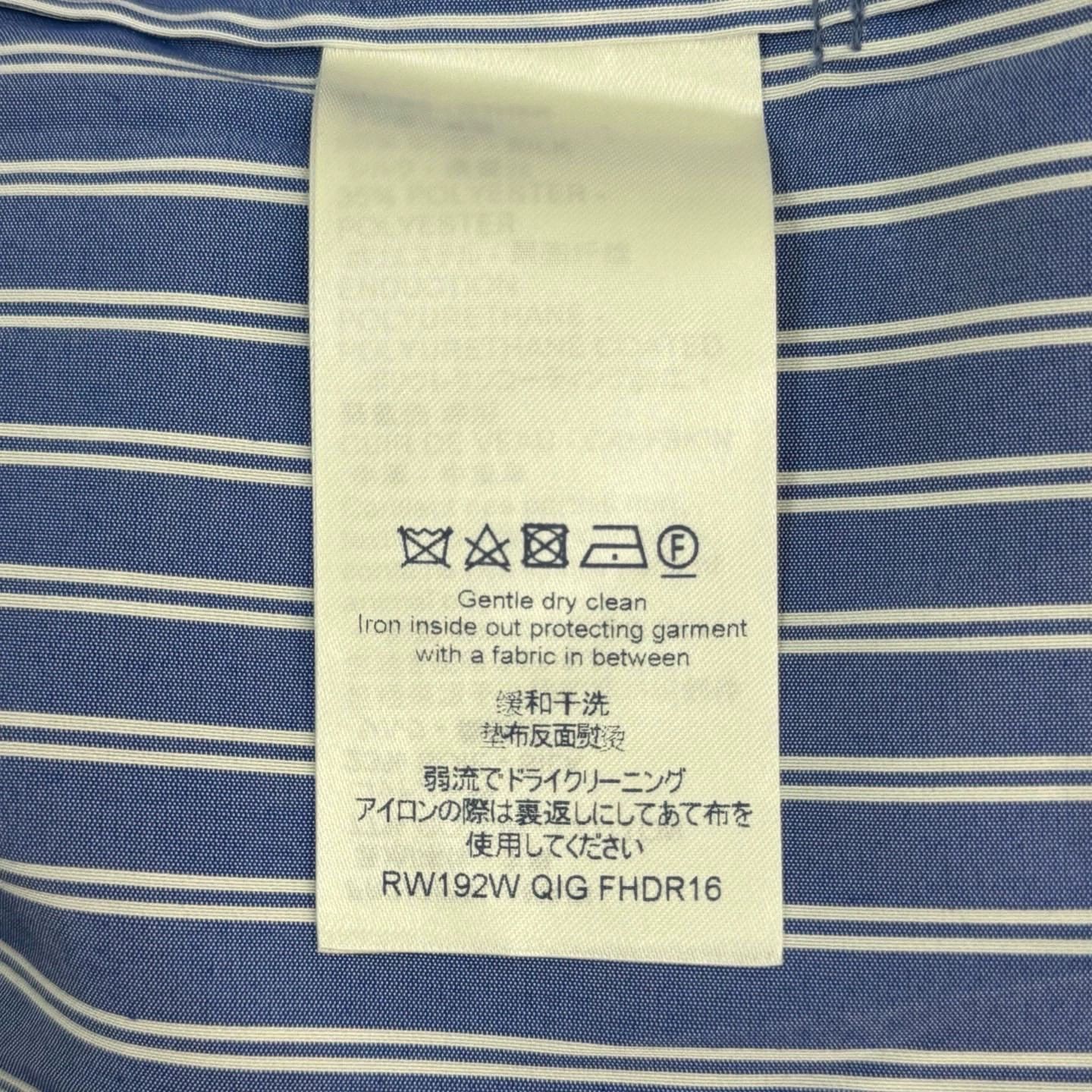 Louis Vuitton Blue White Stripe Logo Shirt Dress - dmc Size M / US 6-8 / IT 42-44 - 6 Thumbnail