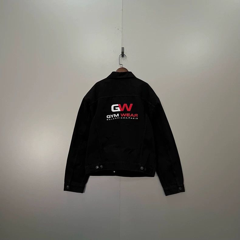 Balenciaga Balenciaga Black Denim Jacket With Logo - dmc Size US L / EU 52-54 / 3 - 4 Thumbnail