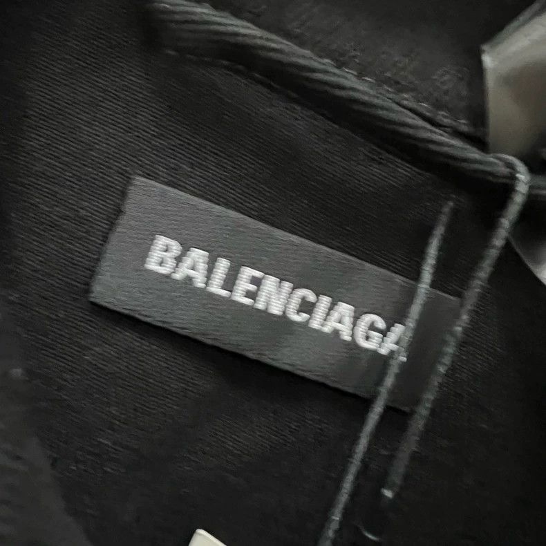 Balenciaga Balenciaga Black Denim Jacket With Logo - dmc Size US L / EU 52-54 / 3 - 3 Thumbnail