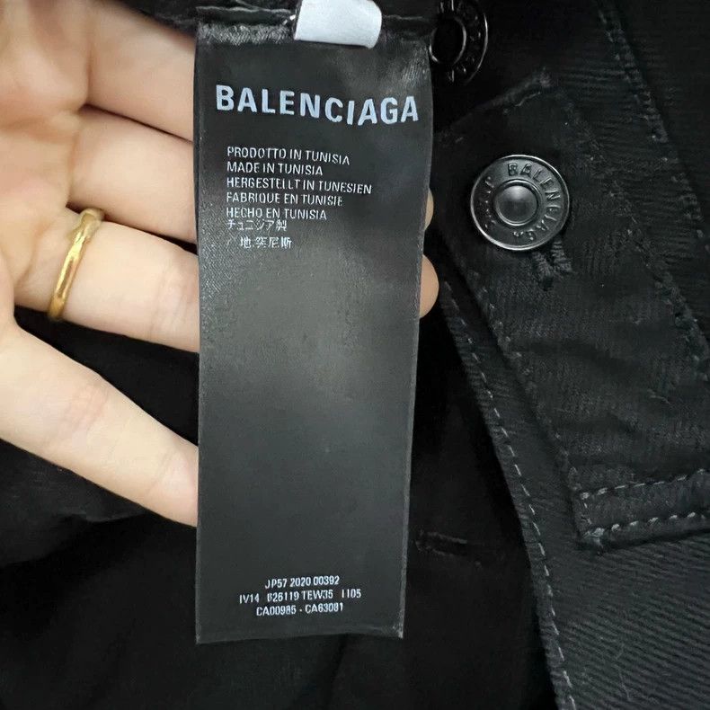 Balenciaga Balenciaga Black Denim Jacket With Logo - dmc Size US L / EU 52-54 / 3 - 6 Thumbnail