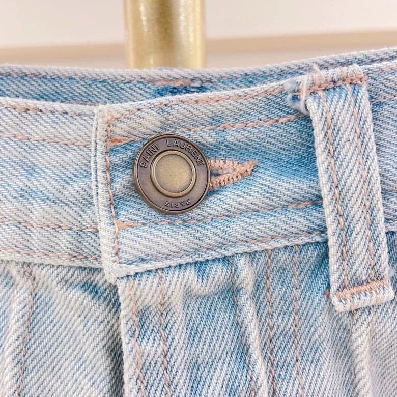 Saint Laurent Paris Saint Laurent Blue Striped Shorts Size 25 - dmc Size 24" / US 00 / IT 34 - 4 Thumbnail
