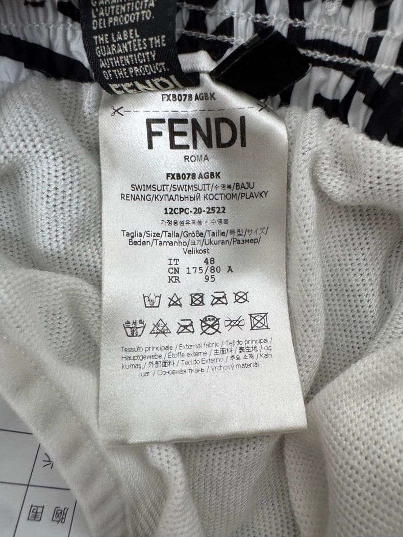 Fendi FENDI Monogram Black White Shorts - dmc Size US 38 / EU 54 - 4 Thumbnail
