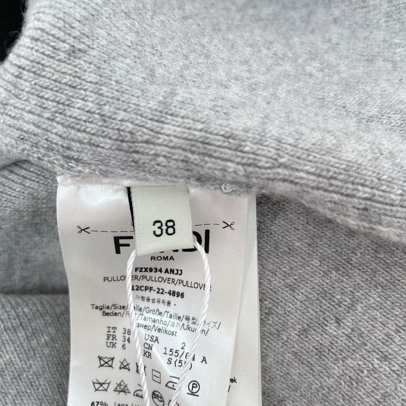 Fendi Fendi Gray Wool Knit Sweater - dmc Size US M / EU 48-50 / 2 - 7 Thumbnail