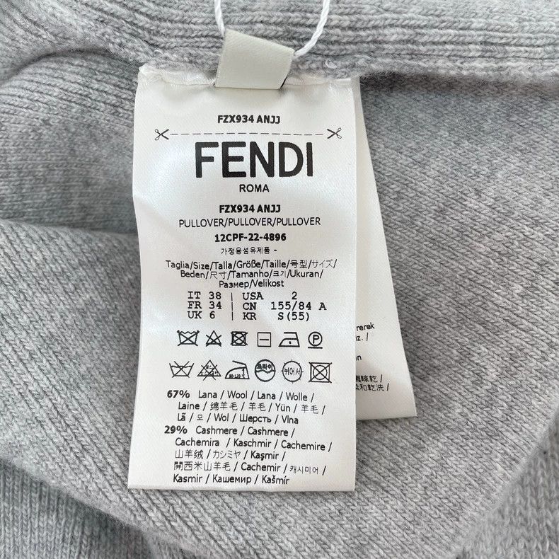 Fendi Fendi Gray Wool Knit Sweater - dmc Size US M / EU 48-50 / 2 - 8 Thumbnail