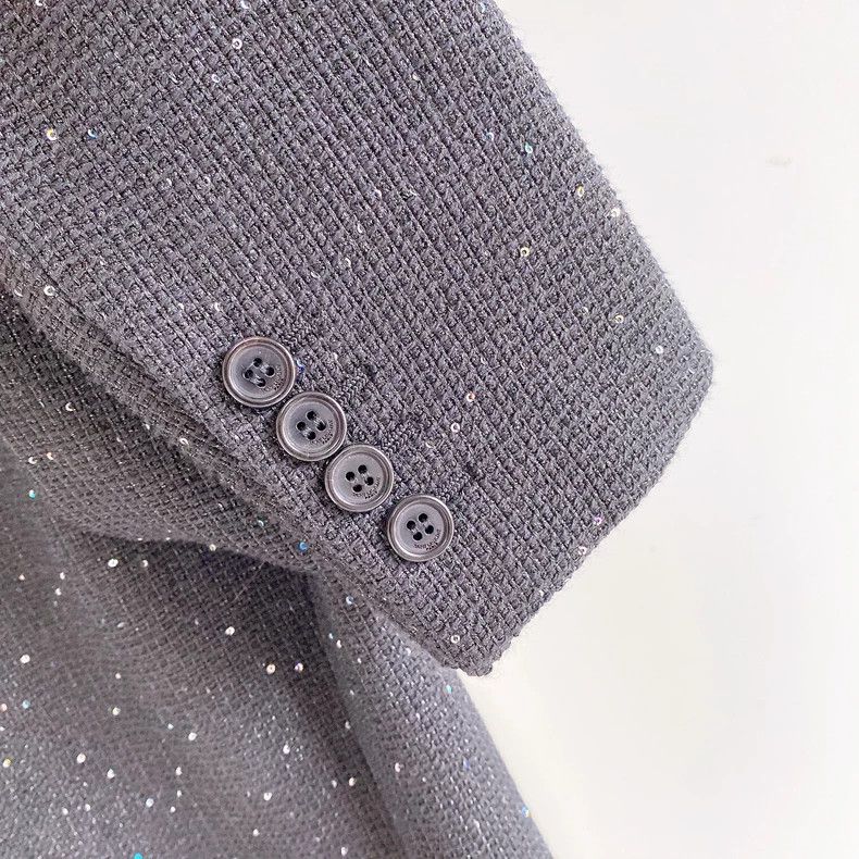 Saint Laurent Paris Saint Laurent Black Sequin Blazer - dmc Size M / US 6-8 / IT 42-44 - 6 Thumbnail