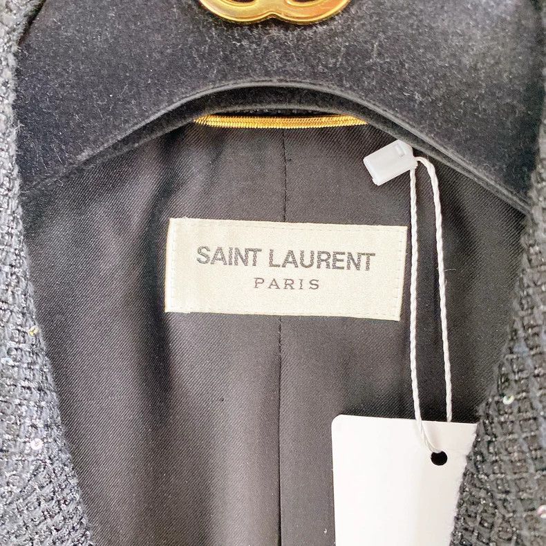 Saint Laurent Paris Saint Laurent Black Sequin Blazer - dmc Size M / US 6-8 / IT 42-44 - 7 Thumbnail