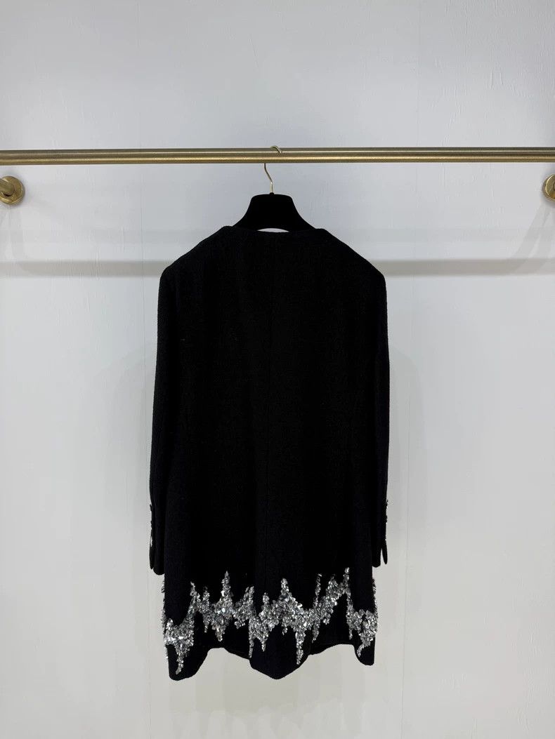 Chanel Chanel 22A Black Silver Sequin Coat - dmc Size M / US 6-8 / IT 42-44 - 5 Thumbnail