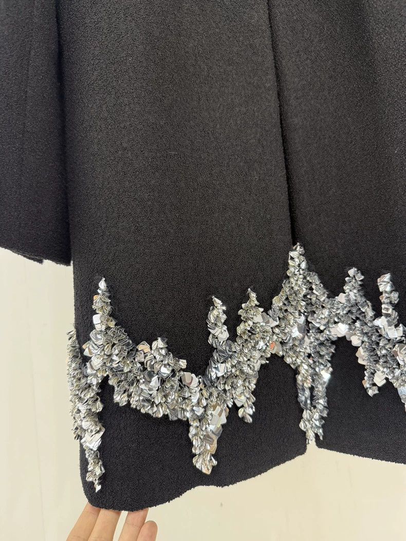 Chanel Chanel 22A Black Silver Sequin Coat - dmc Size M / US 6-8 / IT 42-44 - 3 Thumbnail