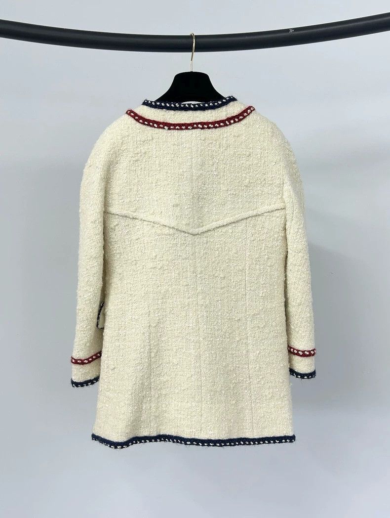 Chanel Chanel Red Blue Trim Jacket FR38 - dmc Size M / US 6-8 / IT 42-44 - 2 Thumbnail
