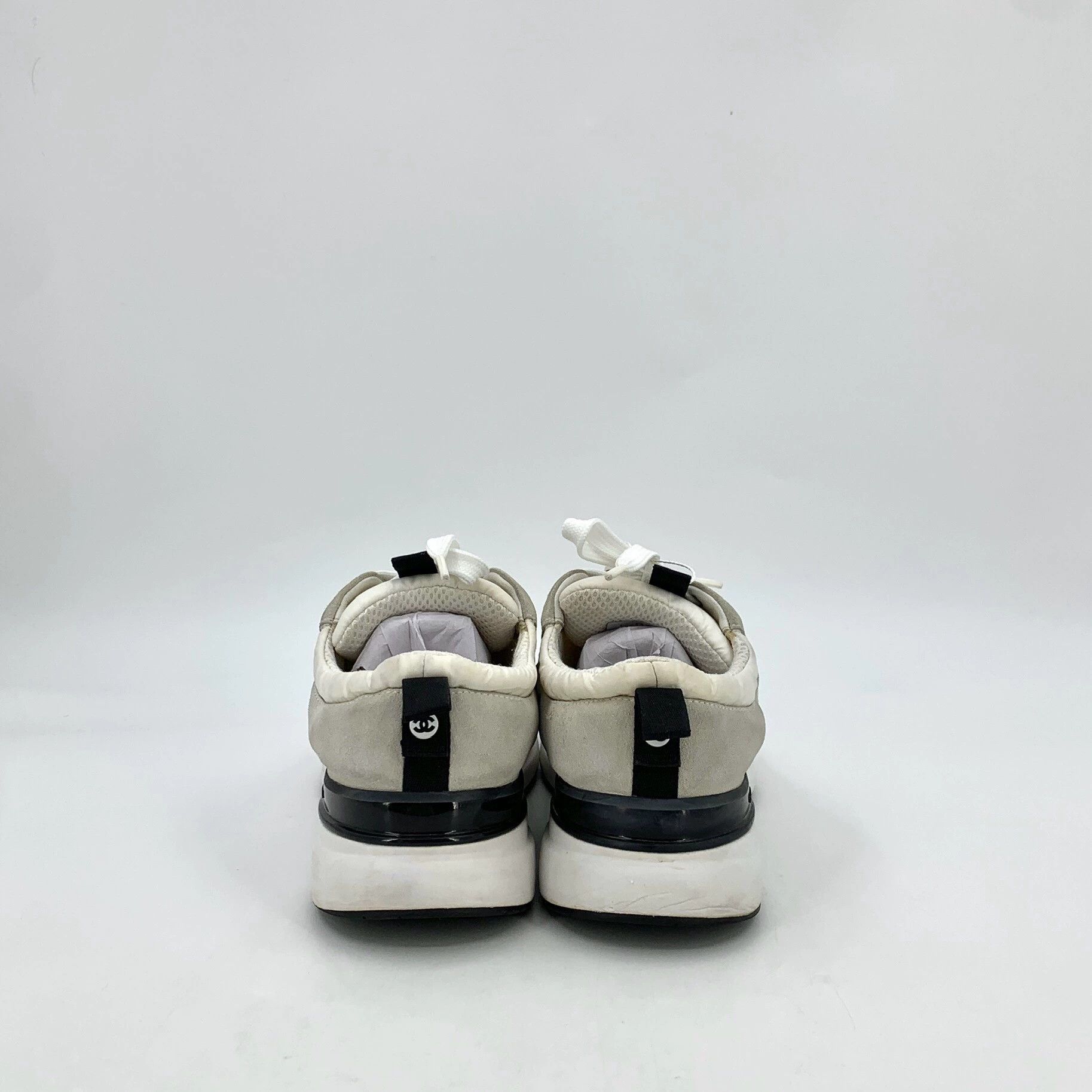 Chanel Chanel Gray White Logo Casual Sneakers - dmc Size US 8 / IT 38 - 4 Thumbnail