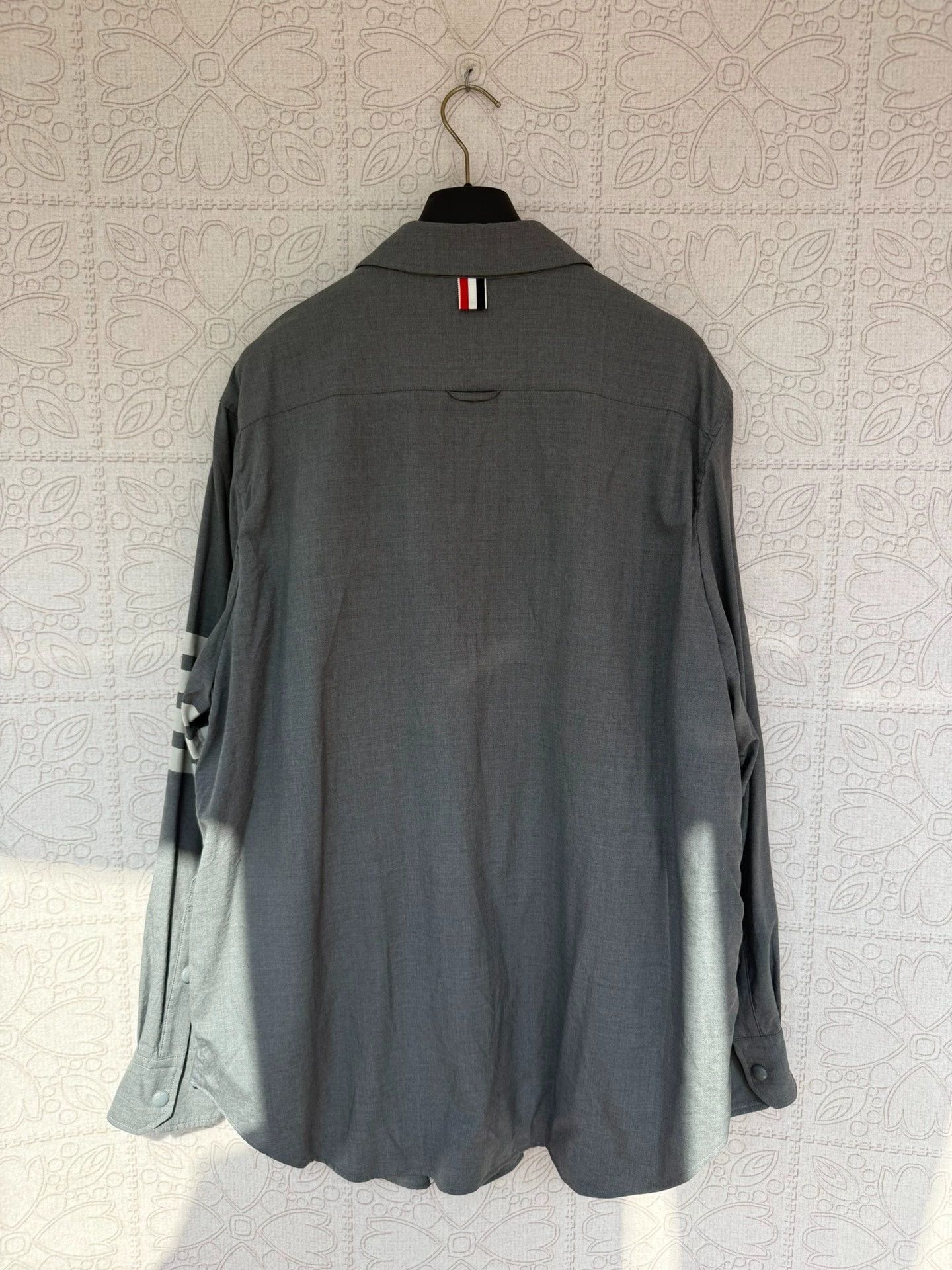Thom Browne thom browne long sleeve wool shirt jacket Size US XL / EU 56 / 4 - 2 Thumbnail