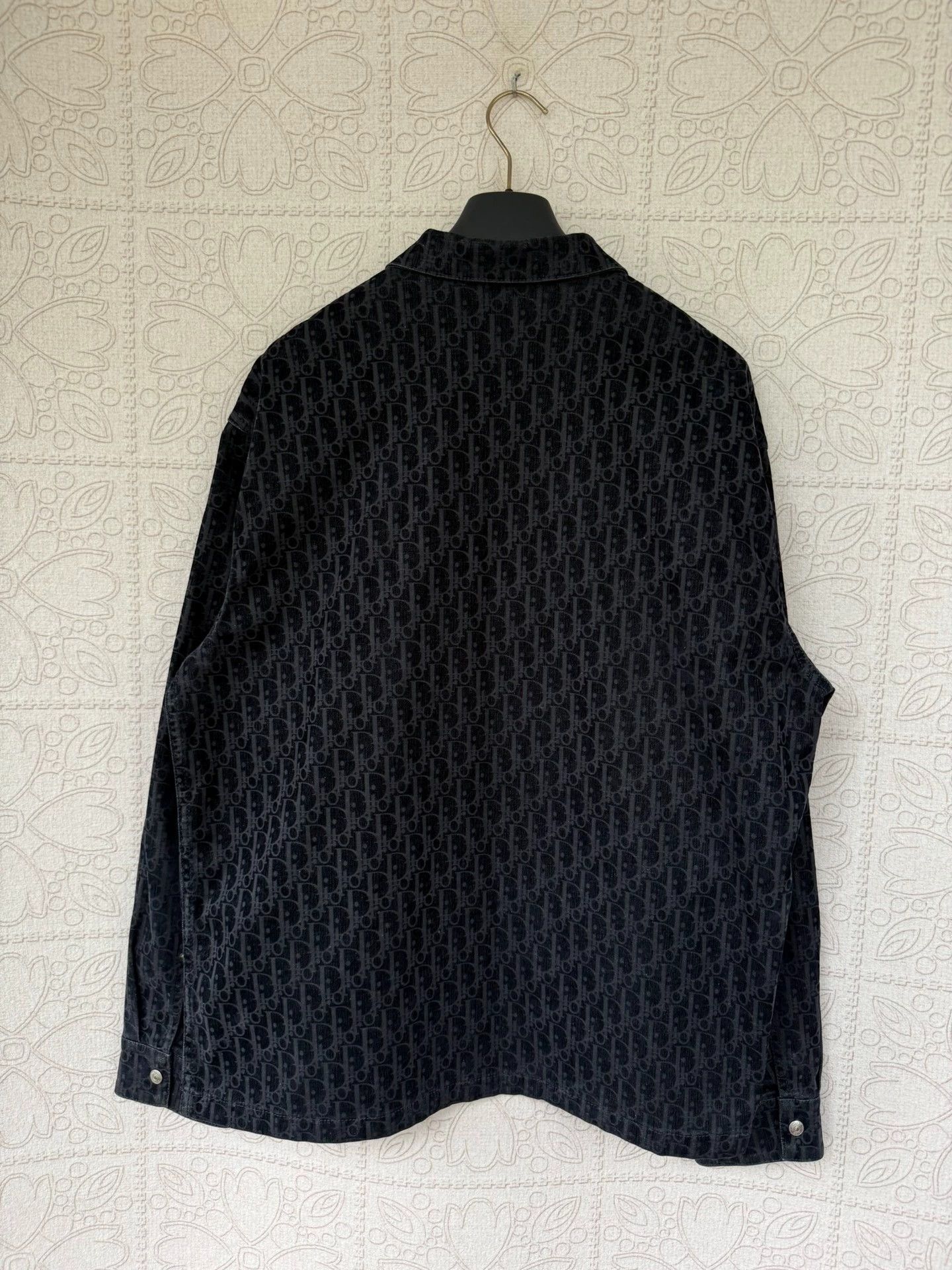 Dior Dior Black Velour Print Denim Shirt Size US XXL / EU 58 / 5 - 2 Thumbnail