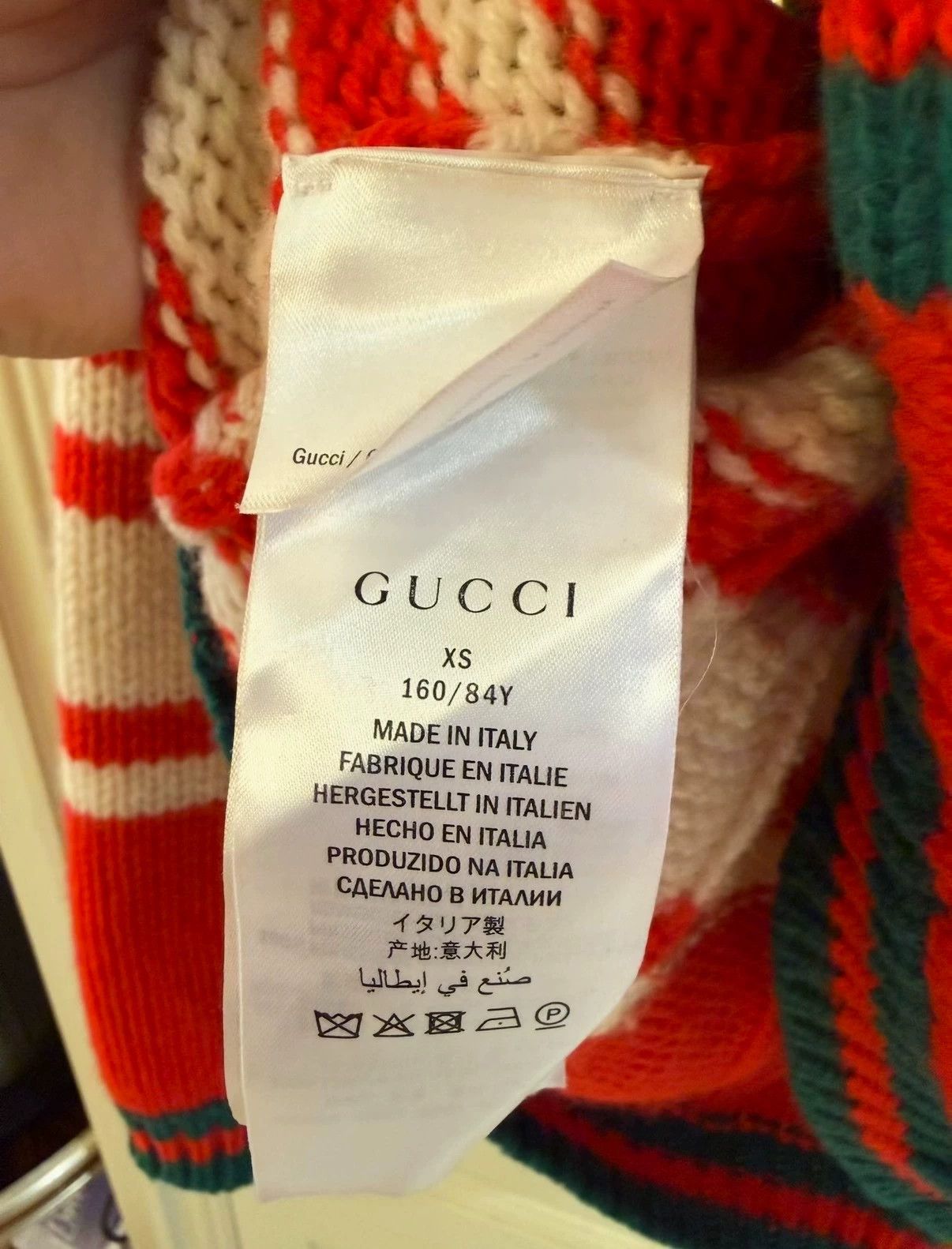 Gucci gucci red knitted cardigan with logo Size XS / US 0-2 / IT 36-38 - 3 Thumbnail