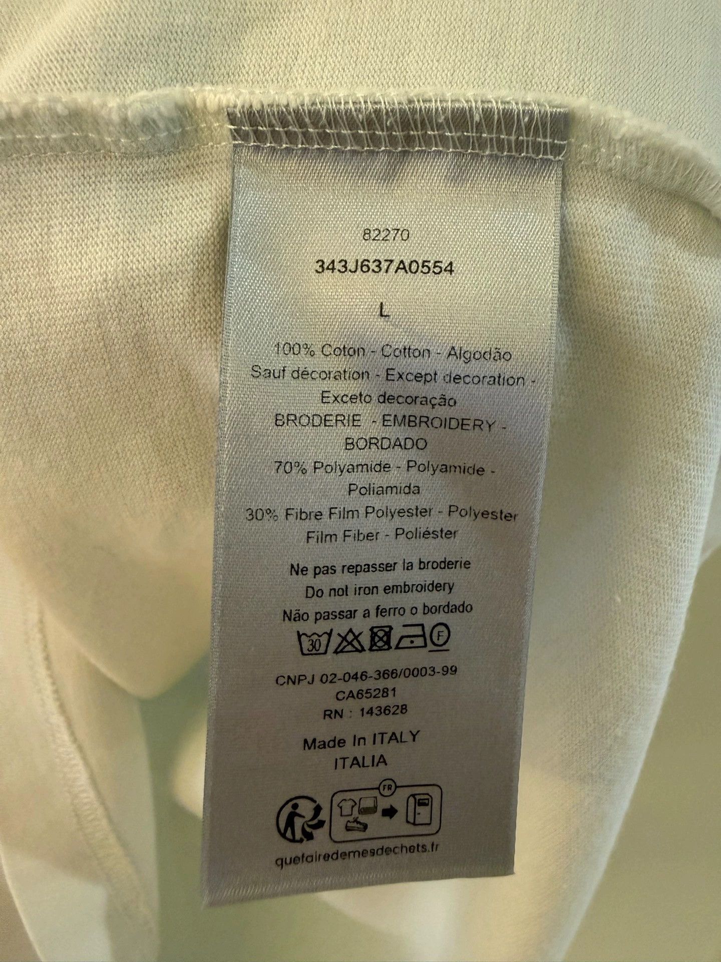 Dior dior embroidered short sleeve t-shirt Size L / US 10 / IT 46 - 3 Thumbnail
